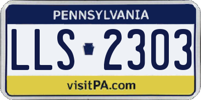 PA license plate LLS2303