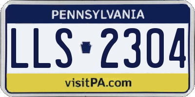 PA license plate LLS2304