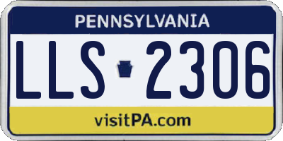 PA license plate LLS2306