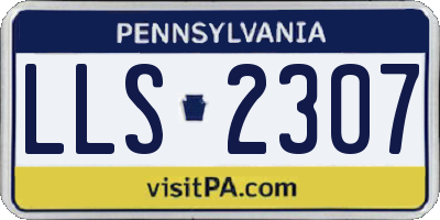 PA license plate LLS2307