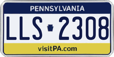 PA license plate LLS2308