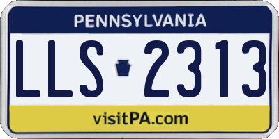 PA license plate LLS2313