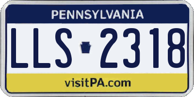 PA license plate LLS2318