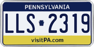 PA license plate LLS2319