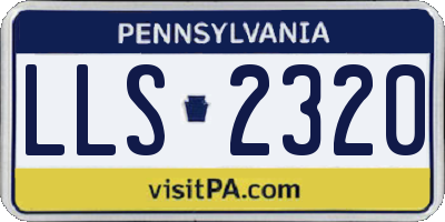 PA license plate LLS2320