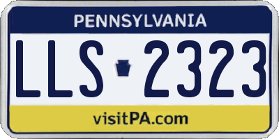 PA license plate LLS2323