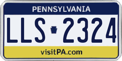 PA license plate LLS2324