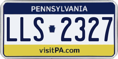 PA license plate LLS2327