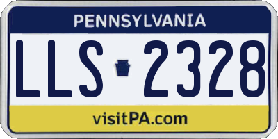 PA license plate LLS2328