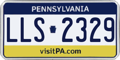 PA license plate LLS2329