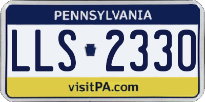 PA license plate LLS2330