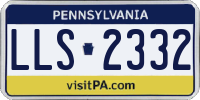 PA license plate LLS2332