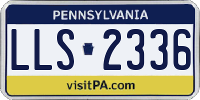 PA license plate LLS2336