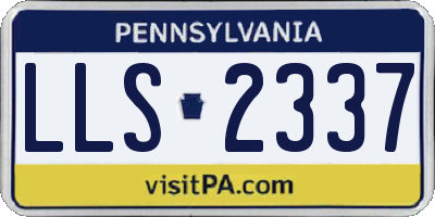 PA license plate LLS2337