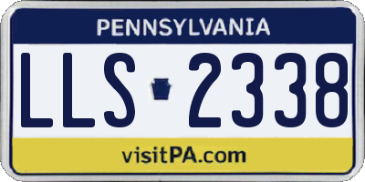 PA license plate LLS2338