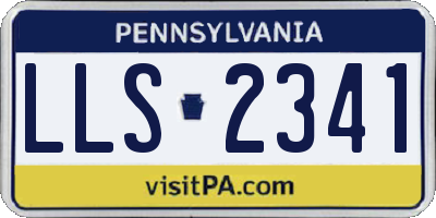 PA license plate LLS2341