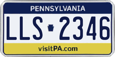 PA license plate LLS2346