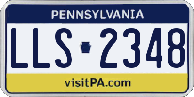 PA license plate LLS2348