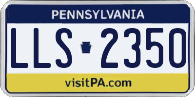 PA license plate LLS2350
