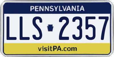 PA license plate LLS2357
