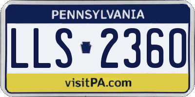 PA license plate LLS2360