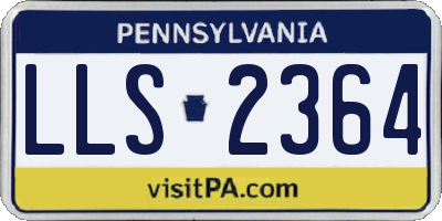 PA license plate LLS2364