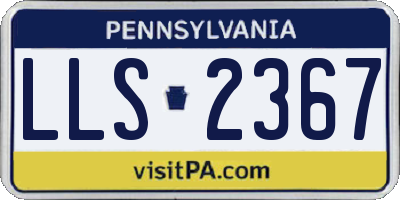 PA license plate LLS2367
