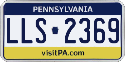 PA license plate LLS2369