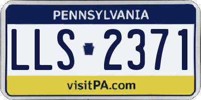 PA license plate LLS2371