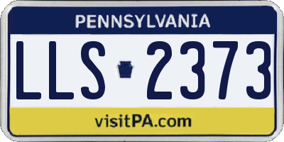 PA license plate LLS2373