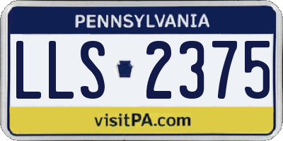 PA license plate LLS2375