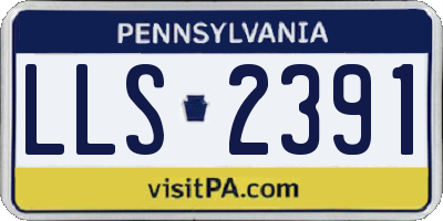 PA license plate LLS2391