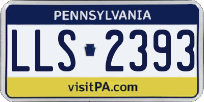 PA license plate LLS2393