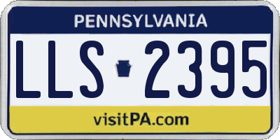 PA license plate LLS2395