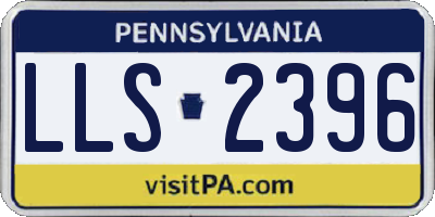 PA license plate LLS2396