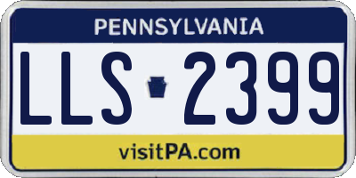 PA license plate LLS2399