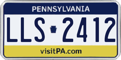 PA license plate LLS2412