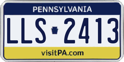 PA license plate LLS2413