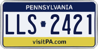 PA license plate LLS2421