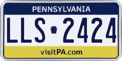 PA license plate LLS2424