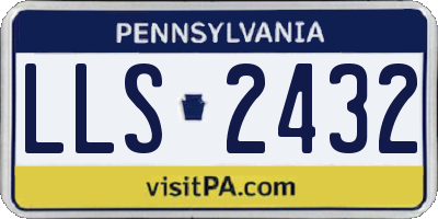 PA license plate LLS2432