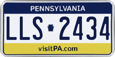 PA license plate LLS2434