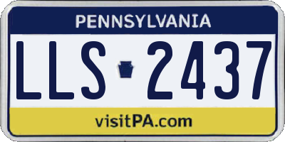 PA license plate LLS2437