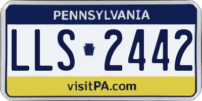 PA license plate LLS2442