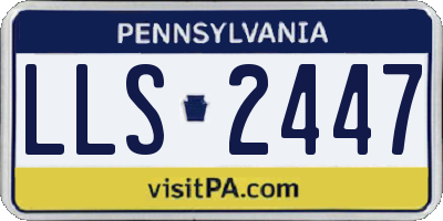 PA license plate LLS2447
