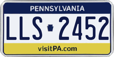 PA license plate LLS2452