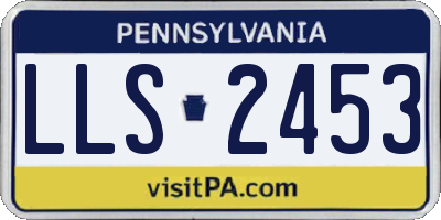 PA license plate LLS2453