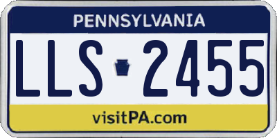 PA license plate LLS2455