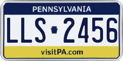 PA license plate LLS2456