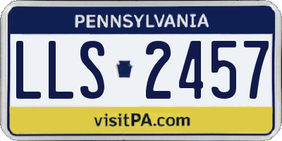 PA license plate LLS2457